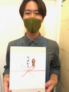 心ばかり。ありがとうございます。　　　上通り美容室 上乃裏通り Objetオブジェ